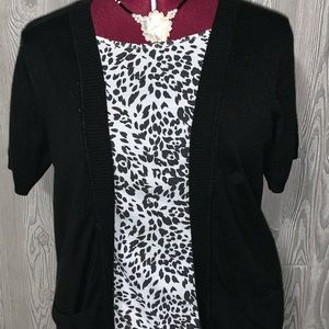 Cathy Daniels 2fer Sweater Top